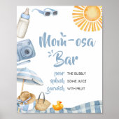 Blue Beach Zomer Baby shower Moeder Osa Bar Poster (Voorkant)