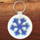 Blue Bead Snowflake Sleutelhanger (Voorkant)
