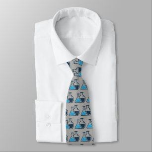 Blue Beakers Chemistry Design Necktie Stropdas