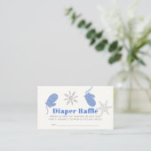 Blue Beanie Boy Baby shower Luier Raffle Ticket Informatiekaartje (Staand voorkant)