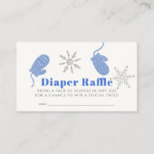 Blue Beanie Boy Baby shower Luier Raffle Ticket Informatiekaartje (Voorkant)