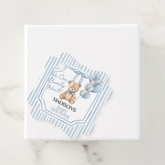 Blue Bear Baby Shower  Bedankjes Labels (In situ)