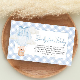 Blue Bear Bearly Wait Baby Shower Books for Baby Informatiekaartje