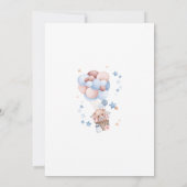 Blue Bear Spanish Baby Shower Boy invitation Kaart (Achterkant)