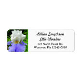 Blue-Bearded Iris Custom Skinny Adresetiketten Etiket (Voorkant)