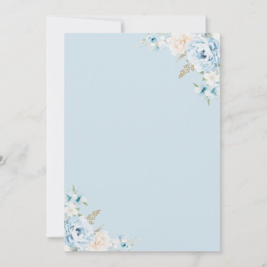 Blue Bearly Wait Boho Teddy Bear Boy Baby shower Kaart (Achterkant)