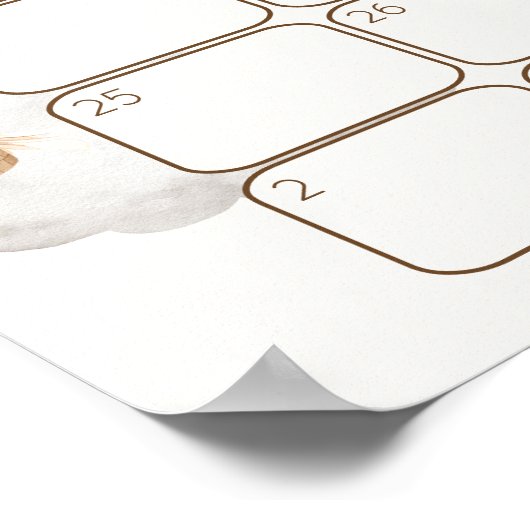 Blue Bearly Wait Guess The Arrival Date Game Sign Poster (Hoek)