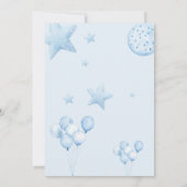 Blue Bearly Wait Schattige Beer Baby shower Kaart (Achterkant)