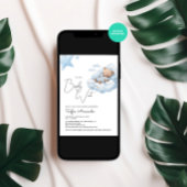 Blue Bearly Wait Schattige Beer Baby shower Kaart