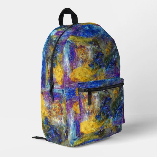 Blue Beast Running Bedrukte Rugzak (Achterkant Hoek Links)