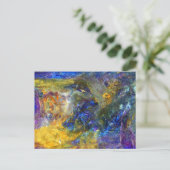 Blue Beast Running Briefkaart (Staand voorkant)