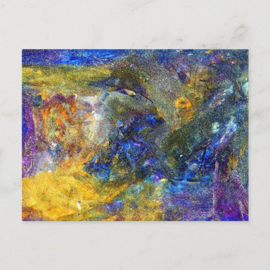 Blue Beast Running Briefkaart (Voorkant)