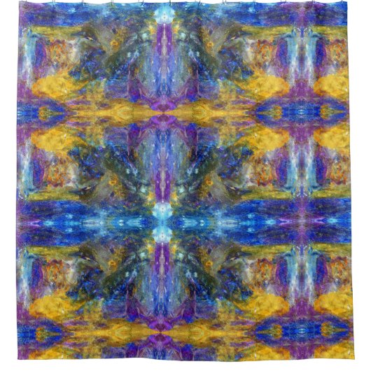 Blue Beast Running Douchegordijn (Voorkant)