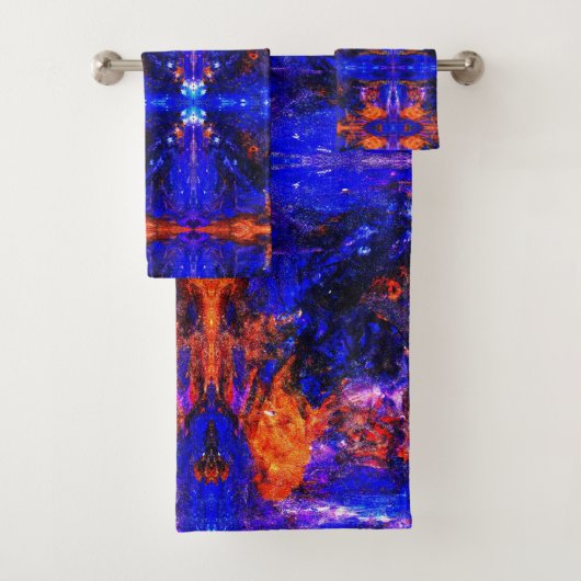 Blue Beast Running Fire Bad Handdoek (Insitu)