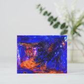 Blue Beast Running Fire Briefkaart (Staand voorkant)