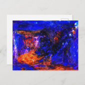 Blue Beast Running Fire Briefkaart (Voorkant / Achterkant)