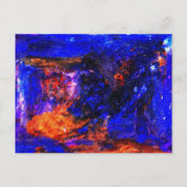 Blue Beast Running Fire Briefkaart (Voorkant)