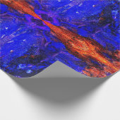 Blue Beast Running Fire Cadeaupapier (Hoek)