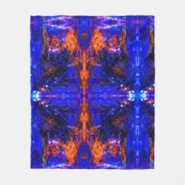 Blue Beast Running Fire Fleece Deken