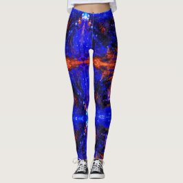 Blue Beast Running Fire Leggings