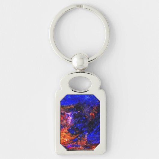 Blue Beast Running Fire Sleutelhanger (Voorkant)