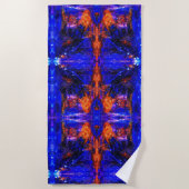 Blue Beast Running Fire Strandlaken (Voorkant)