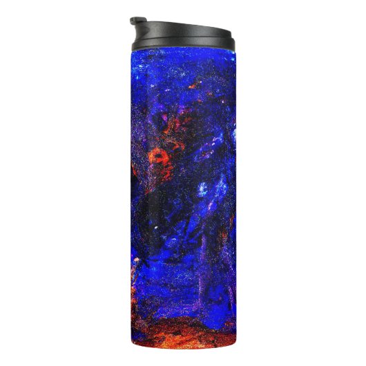 Blue Beast Running Fire Thermosbeker (Geroteerd rechts)