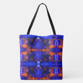 Blue Beast Running Fire Tote Bag (Achterkant)