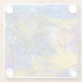 Blue Beast Running Glazen Onderzetter (Achterkant)