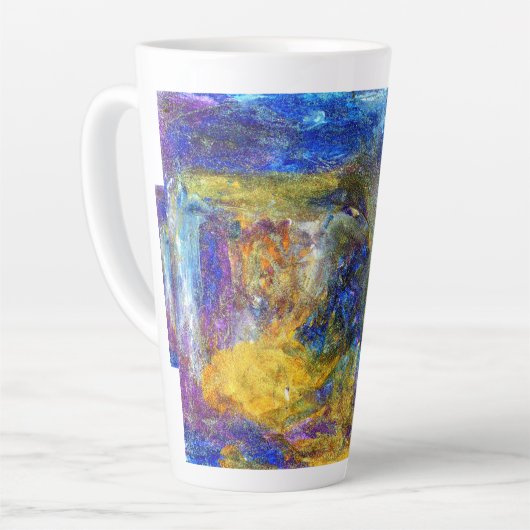 Blue Beast Running Latte Mok (Linkerhoek)