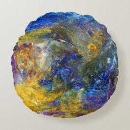 Blue Beast Running Rond Kussen