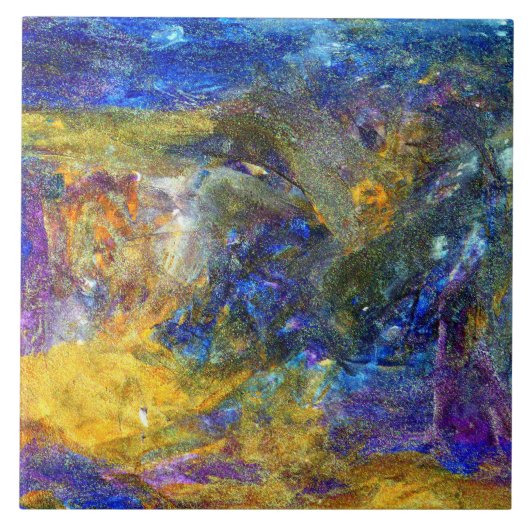 Blue Beast Running Tegeltje (Voorkant)