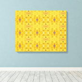 Blue Beast Running Yellow Canvas Afdruk (Insitu (Houten vloer))