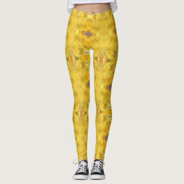 Blue Beast Running Yellow Leggings