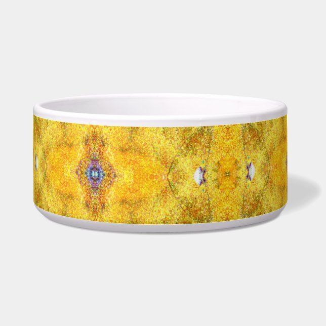 Blue Beast Running Yellow Voerbakje (Voorkant)