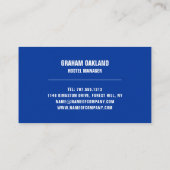 Blue Bed Logo, Hostel Accommodatie Visitekaartje (Achterkant)