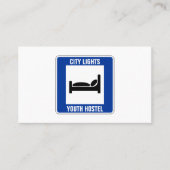 Blue Bed Logo, Hostel Accommodatie Visitekaartje (Voorkant)