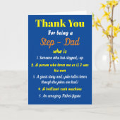 Blue Bedankt voor het zijn van een stiefvader die  Kaart (Gele Bloem)