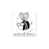 Blue Bee Wood Art Stamp Rubberstempel (Afrduk)