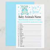 Blue beer Baby Animals Name Game (Voorkant / Achterkant)
