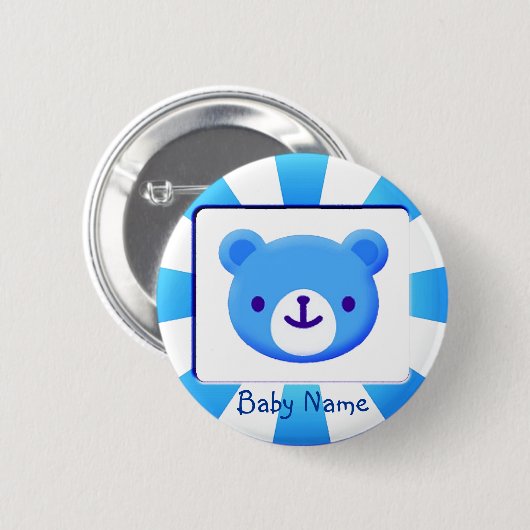 Blue Beer Baby Button (Voorkant /achterkant)