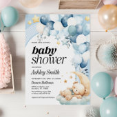 Blue Beer Baby shower Invitation Kaart