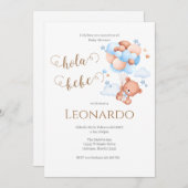 Blue beer baby shower uitnodiging (Voorkant / Achterkant)