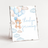 Blue Beer Balloon Baby shower Bedankt voor uw koms Poster