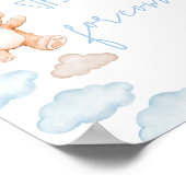 Blue Beer Balloon Baby shower Bedankt voor uw koms Poster (Hoek)