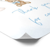 Blue Beer Balloon Baby shower Bedankt voor uw koms Poster (Hoek)