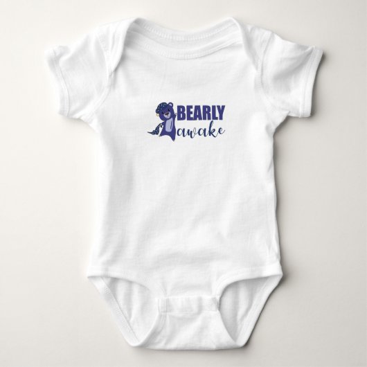 Blue Beer Barly Awake Cute Beer Teddy Bear Romper (Voorkant)