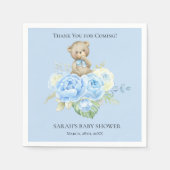 Blue Beer Boy Thema | Baby shower Napkins Servet (Voorkant)