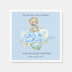Blue Beer Boy Thema Baby shower Napkins Servet