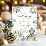 Blue Beer Christmas Winter Boy Baby shower Kaart<br><div class="desc">Vier het plezier van een nieuw begin met deze Blue Beer Christmas Baby shower Invitation! Schattig design en eenvoudig maatwerk maken het ideaal voor het verwelkomen van uw kleintje dit vakantieseizoen!</div>